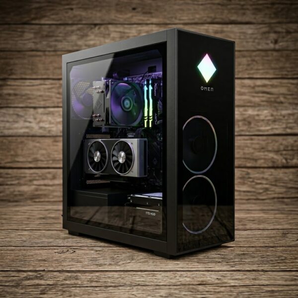 HP OMEN 25L GT15 Gaming Desktop - Intel Core i5-13400F, 16GB RAM, 512GB SSD + 1TB HDD, NVIDIA RTX 2060 6GB, Windows 11