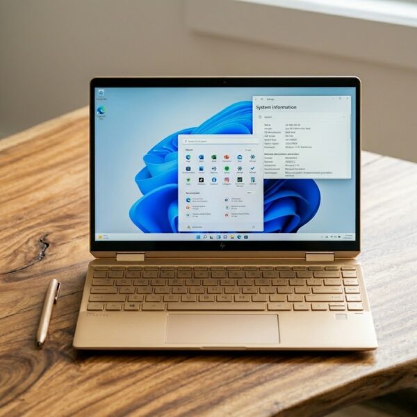 HP Spectre x360 14 – Intel Core i7 11th Gen, 16GB RAM, 1TB SSD, Gold, Windows 11 Pro