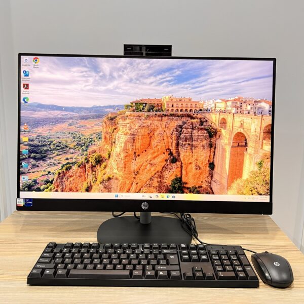 HP AIO 27-cr0036nh 27-Inch All-in-One Desktop, Intel Core i7 13th Gen, 16GB RAM, 512GB NVMe SSD, Full HD Display, Intel Iris Xe Graphics, Pop-Up Camera