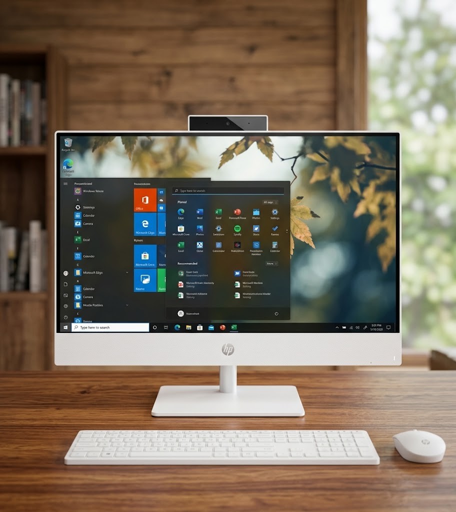 HP AIO 22-DG0012NH 21.5-INCH ALL-IN-ONE DESKTOP, INTEL CORE i3-N300, 8GB DDR5 RAM, 512GB SSD, FULL HD DISPLAY, CASHMERE WHITE