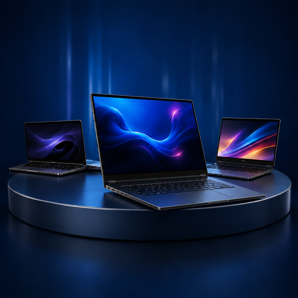 Genuine laptops and gaming PCs on display at Fahavi Computers, Nairobi CBD